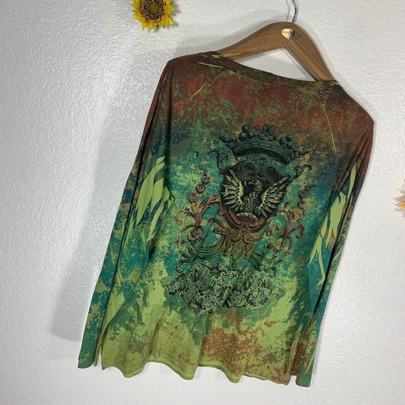 Lane Bryant Sublimation Graphic Gemmed Top Plus Size 18-20 Women’s - Picture 10 of 11